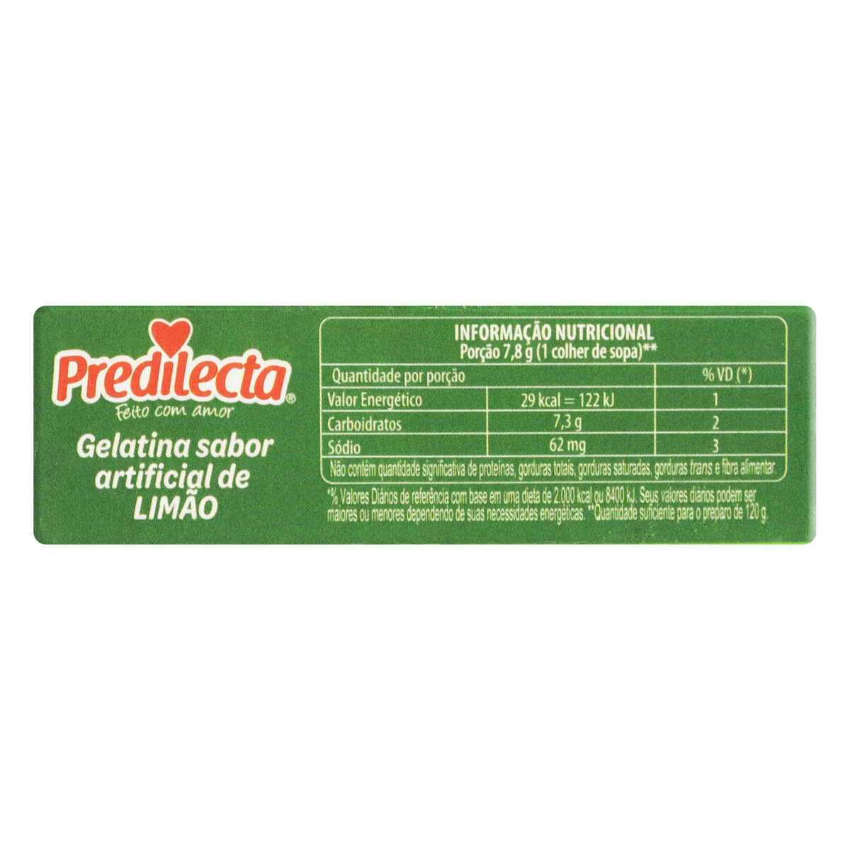 Gelatina Predilecta 20g Limao é aqui na Barcelos