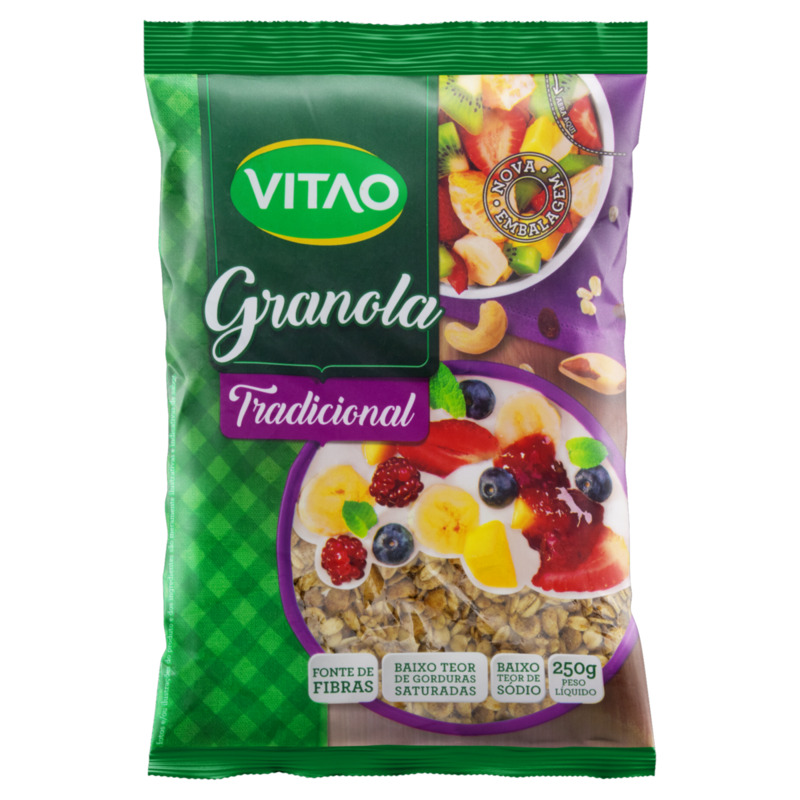 Granola Tradicional Vitao 250g Original é aqui na Barcelos