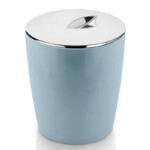 Lixeira Cromo Vitra Ou 5l Azul C/tampa