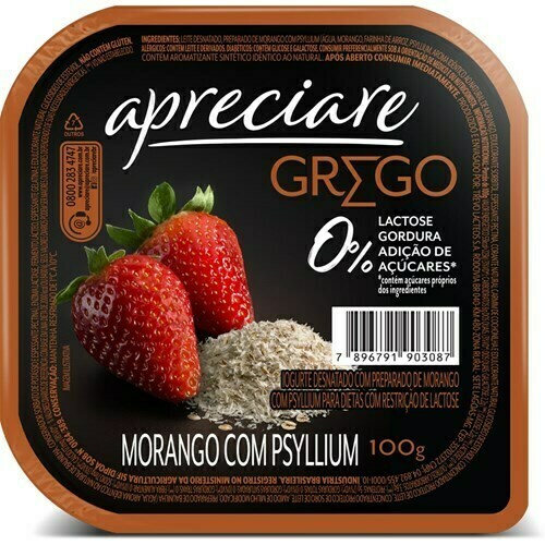 Iogurte Grego 3zero Apreciare 100g Mor./pissilinum é aqui na Barcelos