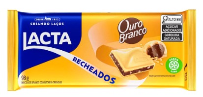 Chocolate Branco Lacta Com Recheio Ouro Branco 98g